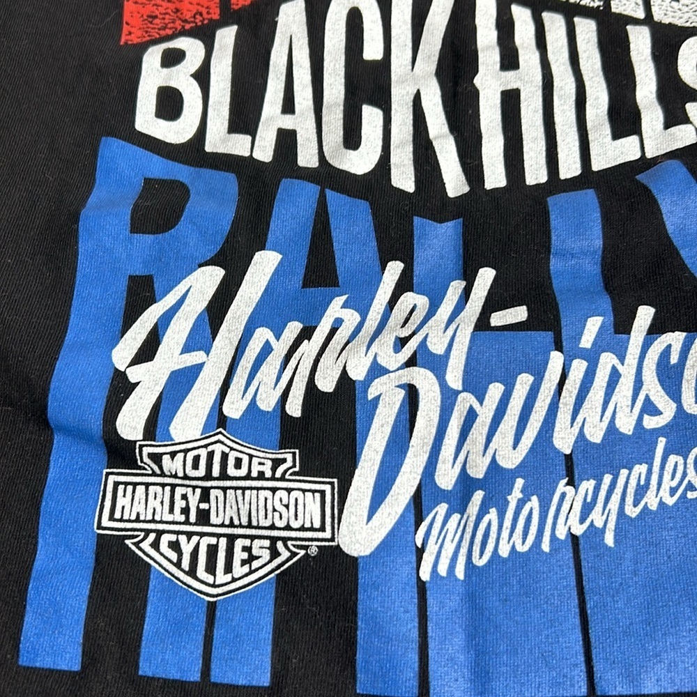 Harley Davidson Sturgis Black Hills 2019 red white blue black crewneck tshirt - Picture 14 of 16
